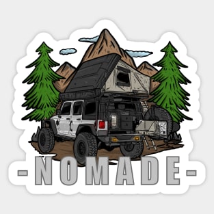 White Jeep Wrangler Nomade Sticker